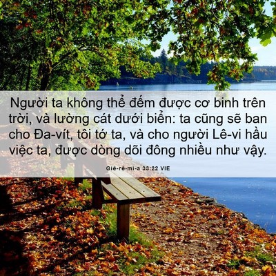 Picture 06 - Giê-rê-mi-a 33:22 VIE - Người ta không thể đếm được cơ binh - Bible Verse Picture