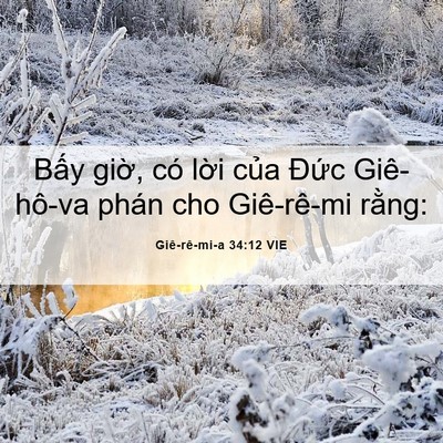 Picture 06 - Giê-rê-mi-a 34:12 VIE - Bấy giờ, có lời của Đức Giê-hô-va - Bible Verse Picture