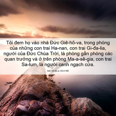 Picture 06 - Giê-rê-mi-a 35:4 VIE - Tôi đem họ vào nhà Đức Giê-hô-va, - Bible Verse Picture