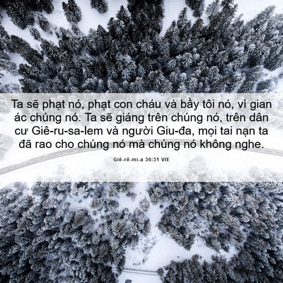 Picture 06 - Giê-rê-mi-a 36:31 VIE - Ta sẽ phạt nó, phạt con cháu và bầy - Bible Verse Picture