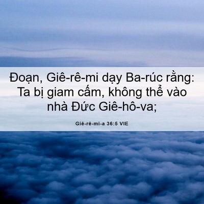 Picture 06 - Giê-rê-mi-a 36:5 VIE - Đoạn, Giê-rê-mi dạy Ba-rúc rằng: Ta - Bible Verse Picture