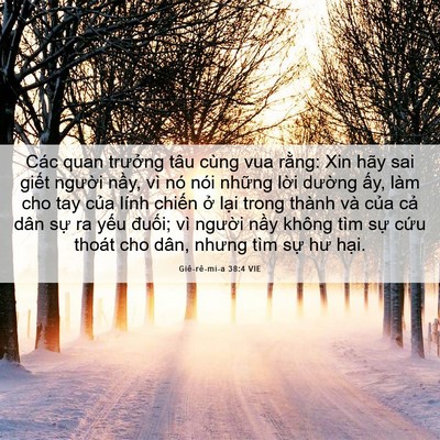 Picture 06 - Giê-rê-mi-a 38:4 VIE - Các quan trưởng tâu cùng vua rằng: Xin - Bible Verse Picture