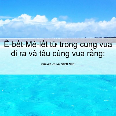 Picture 06 - Giê-rê-mi-a 38:8 VIE - Ê-bết-Mê-lết từ trong cung vua đi ra và - Bible Verse Picture