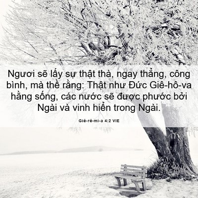 Picture 06 - Giê-rê-mi-a 4:2 VIE - Ngươi sẽ lấy sự thật thà, ngay - Bible Verse Picture