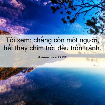 Picture 06 - Giê-rê-mi-a 4:25 VIE - Tôi xem: chẳng còn một người, hết - Bible Verse Picture