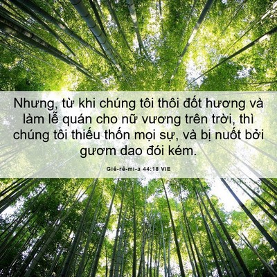 Picture 06 - Giê-rê-mi-a 44:18 VIE - Nhưng, từ khi chúng tôi thôi đốt hương - Bible Verse Picture