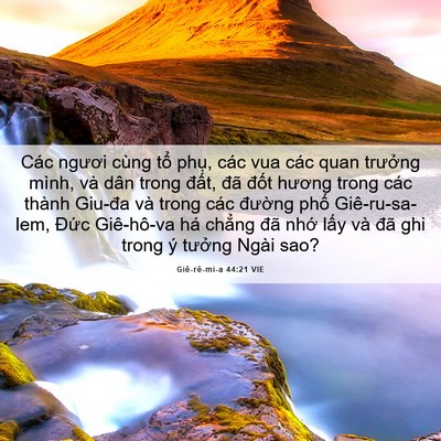 Picture 06 - Giê-rê-mi-a 44:21 VIE - Các ngươi cùng tổ phụ, các vua các quan - Bible Verse Picture