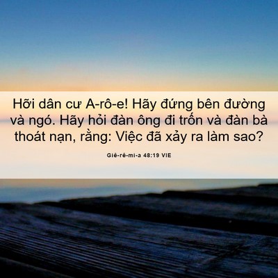 Picture 06 - Giê-rê-mi-a 48:19 VIE - Hỡi dân cư A-rô-e! Hãy đứng bên - Bible Verse Picture