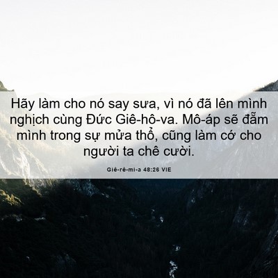 Picture 06 - Giê-rê-mi-a 48:26 VIE - Hãy làm cho nó say sưa, vì nó đã lên - Bible Verse Picture