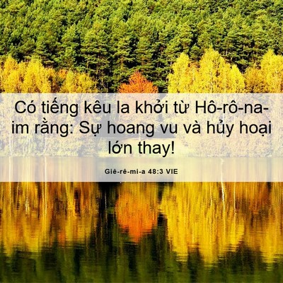 Picture 06 - Giê-rê-mi-a 48:3 VIE - Có tiếng kêu la khởi từ Hô-rô-na-im - Bible Verse Picture