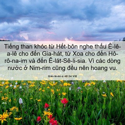 Picture 06 - Giê-rê-mi-a 48:34 VIE - Tiếng than khóc từ Hết-bôn nghe thấu - Bible Verse Picture