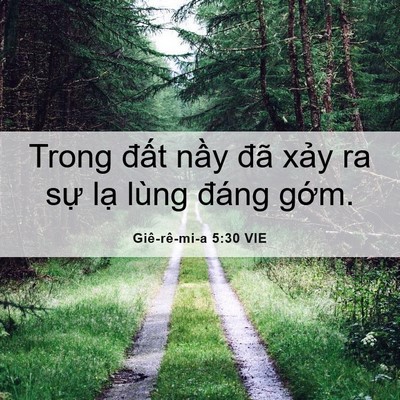 Picture 06 - Giê-rê-mi-a 5:30 VIE - Trong đất nầy đã xảy ra sự lạ lùng - Bible Verse Picture