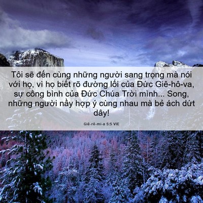 Picture 06 - Giê-rê-mi-a 5:5 VIE - Tôi sẽ đến cùng những người sang - Bible Verse Picture