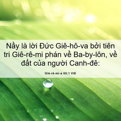 Picture 06 - Giê-rê-mi-a 50:1 VIE - Nầy là lời Đức Giê-hô-va bởi tiên - Bible Verse Picture