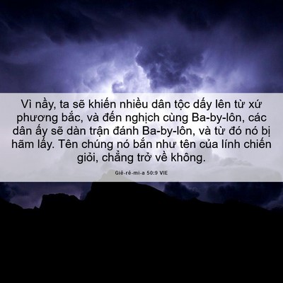 Picture 06 - Giê-rê-mi-a 50:9 VIE - Vì nầy, ta sẽ khiến nhiều dân tộc - Bible Verse Picture