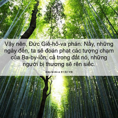 Picture 06 - Giê-rê-mi-a 51:52 VIE - Vậy nên, Đức Giê-hô-va phán: Nầy, - Bible Verse Picture