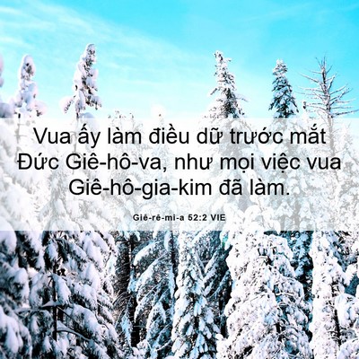 Picture 06 - Giê-rê-mi-a 52:2 VIE - Vua ấy làm điều dữ trước mắt Đức - Bible Verse Picture