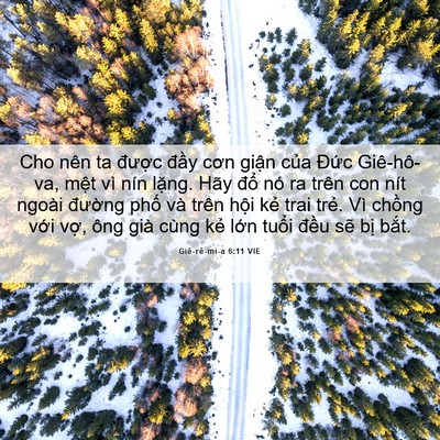 Picture 06 - Giê-rê-mi-a 6:11 VIE - Cho nên ta được đầy cơn giận của - Bible Verse Picture