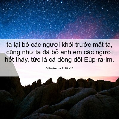 Picture 06 - Giê-rê-mi-a 7:15 VIE - ta lại bỏ các ngươi khỏi trước mắt - Bible Verse Picture