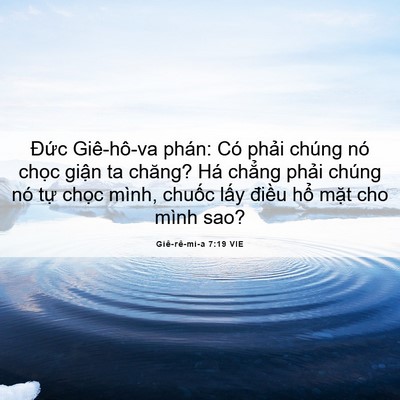 Picture 06 - Giê-rê-mi-a 7:19 VIE - Đức Giê-hô-va phán: Có phải chúng nó - Bible Verse Picture