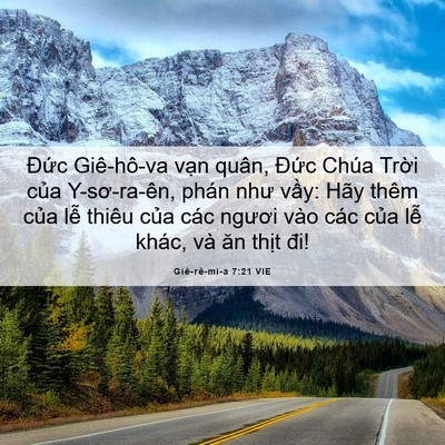 Picture 06 - Giê-rê-mi-a 7:21 VIE - Đức Giê-hô-va vạn quân, Đức Chúa - Bible Verse Picture