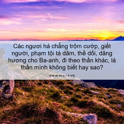 Picture 06 - Giê-rê-mi-a 7:9 VIE - Các ngươi há chẳng trộm cướp, giết - Bible Verse Picture