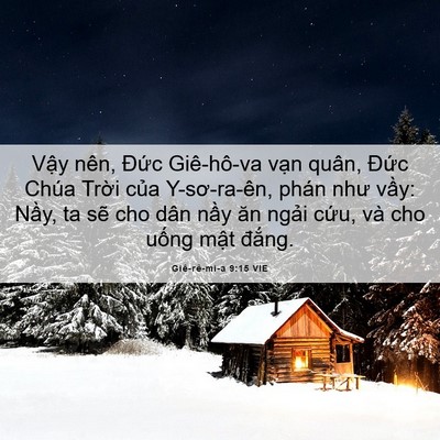 Picture 06 - Giê-rê-mi-a 9:15 VIE - Vậy nên, Đức Giê-hô-va vạn quân, - Bible Verse Picture