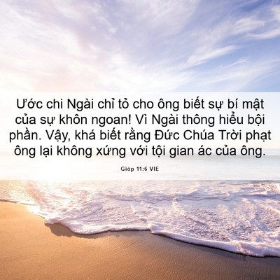 Picture 06 - Gióp 11:6 VIE - Ước chi Ngài chỉ tỏ cho ông biết sự - Bible Verse Picture