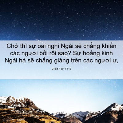Picture 06 - Gióp 13:11 VIE - Chớ thì sự oai nghi Ngài sẽ chẳng - Bible Verse Picture