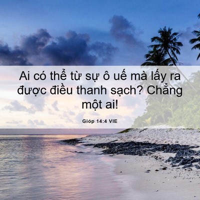Picture 06 - Gióp 14:4 VIE - Ai có thể từ sự ô uế mà lấy ra - Bible Verse Picture