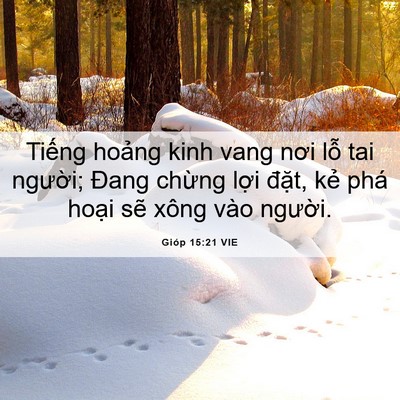 Picture 06 - Gióp 15:21 VIE - Tiếng hoảng kinh vang nơi lỗ tai người; - Bible Verse Picture