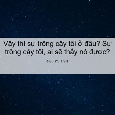 Picture 06 - Gióp 17:15 VIE - Vậy thì sự trông cậy tôi ở đâu? Sự - Bible Verse Picture