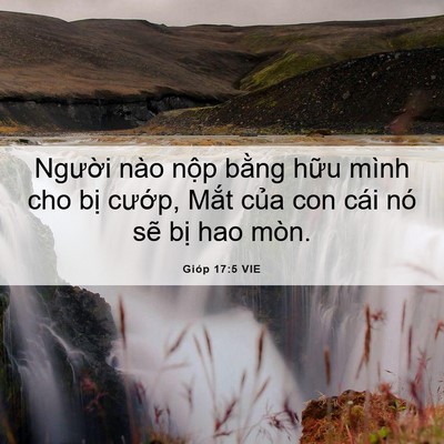 Picture 06 - Gióp 17:5 VIE - Người nào nộp bằng hữu mình cho bị - Bible Verse Picture