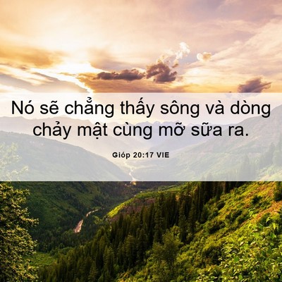 Picture 06 - Gióp 20:17 VIE - Nó sẽ chẳng thấy sông và dòng chảy - Bible Verse Picture