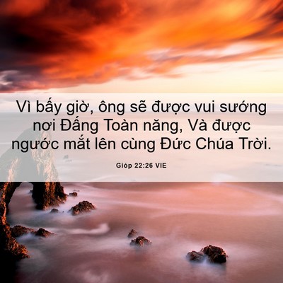 Picture 06 - Gióp 22:26 VIE - Vì bấy giờ, ông sẽ được vui sướng - Bible Verse Picture