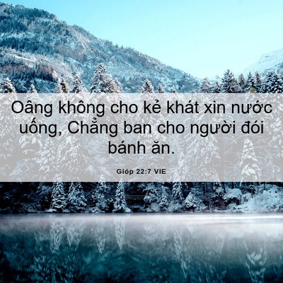 Picture 06 - Gióp 22:7 VIE - Oâng không cho kẻ khát xin nước uống, - Bible Verse Picture