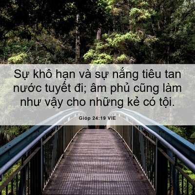 Picture 06 - Gióp 24:19 VIE - Sự khô hạn và sự nắng tiêu tan nước - Bible Verse Picture