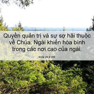 Picture 06 - Gióp 25:2 VIE - Quyền quản trị và sự sợ hãi thuộc - Bible Verse Picture