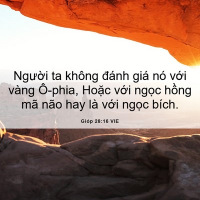 Picture 06 - Gióp 28:16 VIE - Người ta không đánh giá nó với vàng - Bible Verse Picture