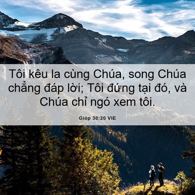 Picture 06 - Gióp 30:20 VIE - Tôi kêu la cùng Chúa, song Chúa chẳng - Bible Verse Picture