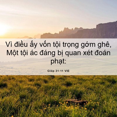 Picture 06 - Gióp 31:11 VIE - Vì điều ấy vốn tội trọng gớm ghê, - Bible Verse Picture