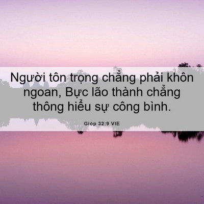 Picture 06 - Gióp 32:9 VIE - Người tôn trọng chẳng phải khôn ngoan, - Bible Verse Picture