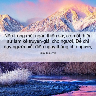 Picture 06 - Gióp 33:23 VIE - Nếu trong một ngàn thiên sứ, có một - Bible Verse Picture