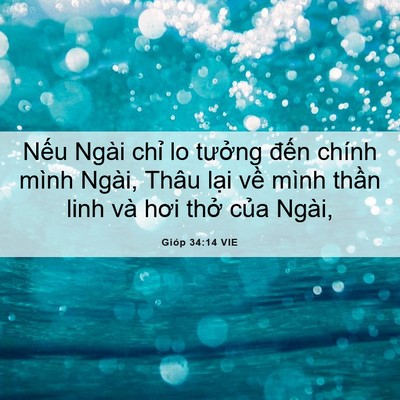 Picture 06 - Gióp 34:14 VIE - Nếu Ngài chỉ lo tưởng đến chính mình - Bible Verse Picture