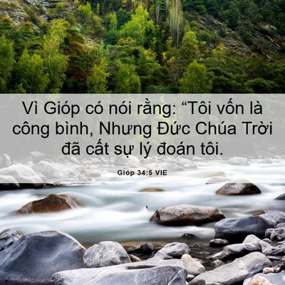 Picture 06 - Gióp 34:5 VIE - Vì Gióp có nói rằng: “Tôi vốn là - Bible Verse Picture