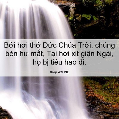 Picture 06 - Gióp 4:9 VIE - Bởi hơi thở Đức Chúa Trời, chúng bèn - Bible Verse Picture