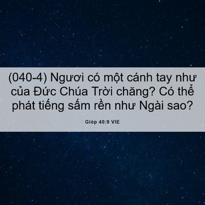 Picture 06 - Gióp 40:9 VIE - (040-4) Ngươi có một cánh tay như của - Bible Verse Picture