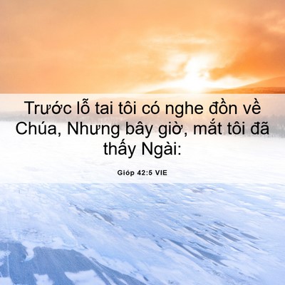 Picture 06 - Gióp 42:5 VIE - Trước lỗ tai tôi có nghe đồn về - Bible Verse Picture
