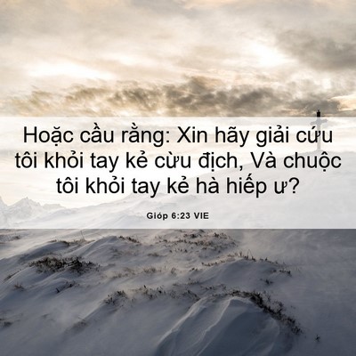 Picture 06 - Gióp 6:23 VIE - Hoặc cầu rằng: Xin hãy giải cứu tôi - Bible Verse Picture