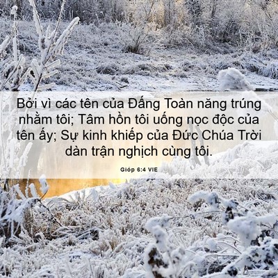 Picture 06 - Gióp 6:4 VIE - Bởi vì các tên của Đấng Toàn năng - Bible Verse Picture